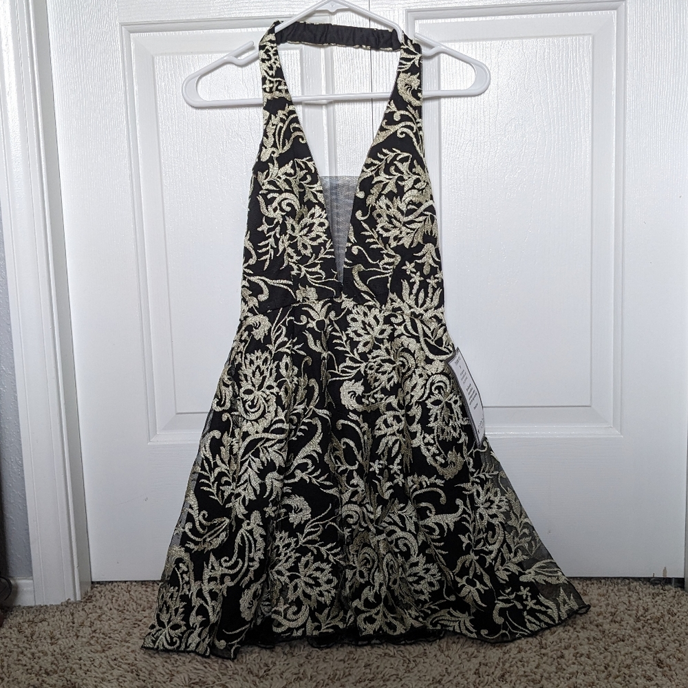 Gold and Black Dress